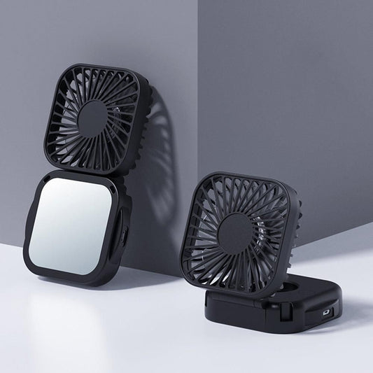 Mini Foldable Neck Hanging Fan Portable USB Rechargeable Personal Cooler Black Kemu |Fashion Home Kitchen Beauty