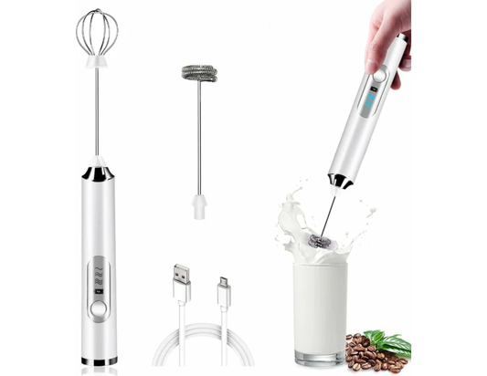 Milk Frother Handheld Electric Whisk Milk Foamer Coffee Frother Mixer Blender USB Mini Blender Kemu |Fashion Home Kitchen Beauty