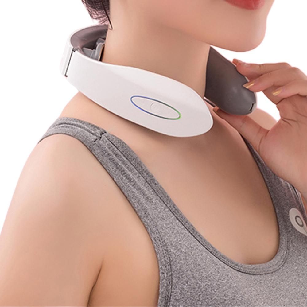 2pcs Neck Massager with Heat Portable Cordless 6 Modes 9 Levels Electric Neck Massage Tool Kemu |Fashion Home Kitchen Beauty