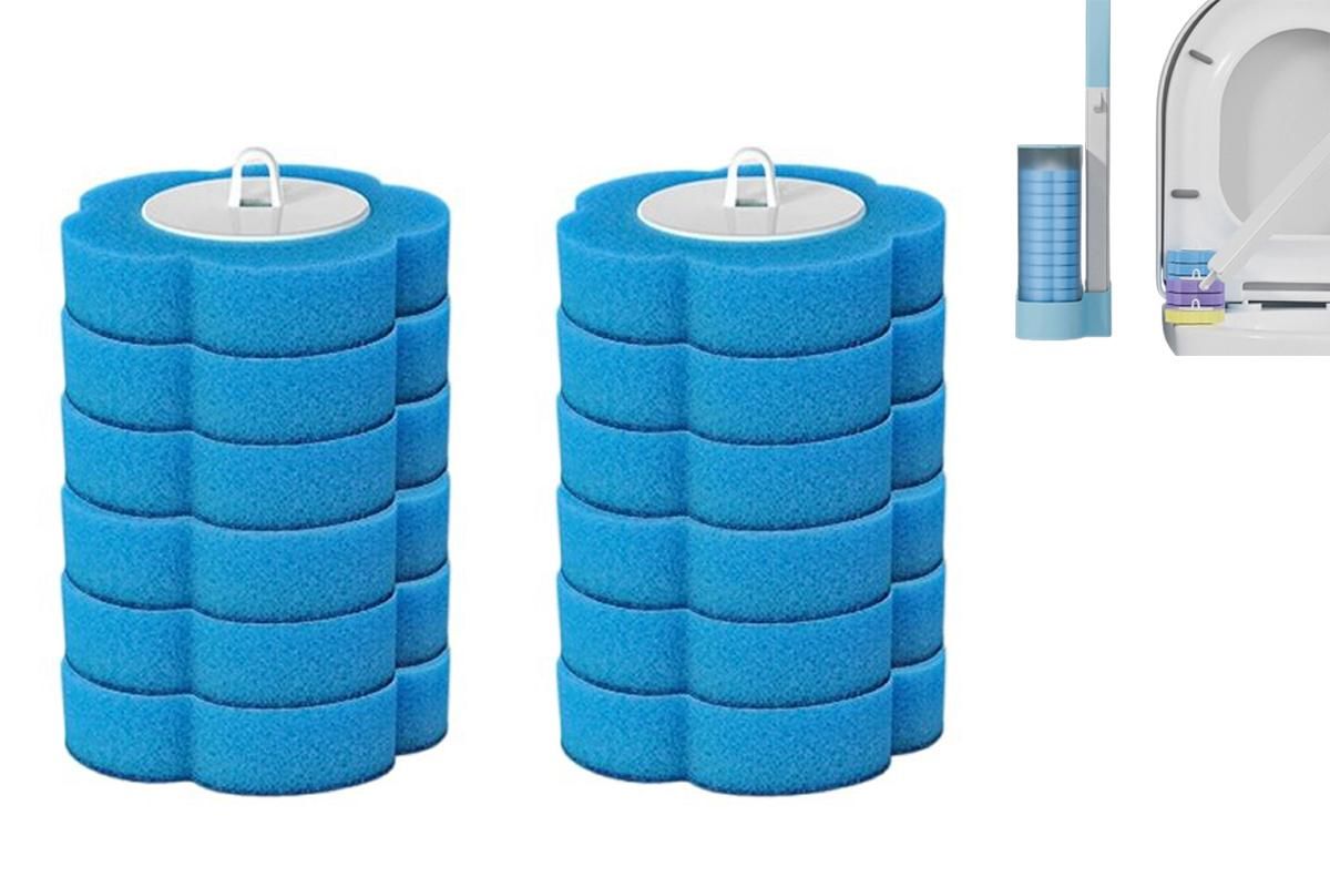 12pcs Toilet Replacement Brush Heads Toilet Bowl Cleaning Kit-Green head Kemu |Fashion Home Kitchen Beauty