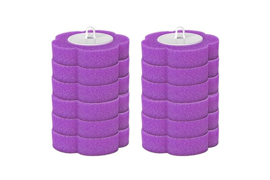 12pcs Toilet Replacement Brush Heads Toilet Bowl Cleaning Kit-Purple head