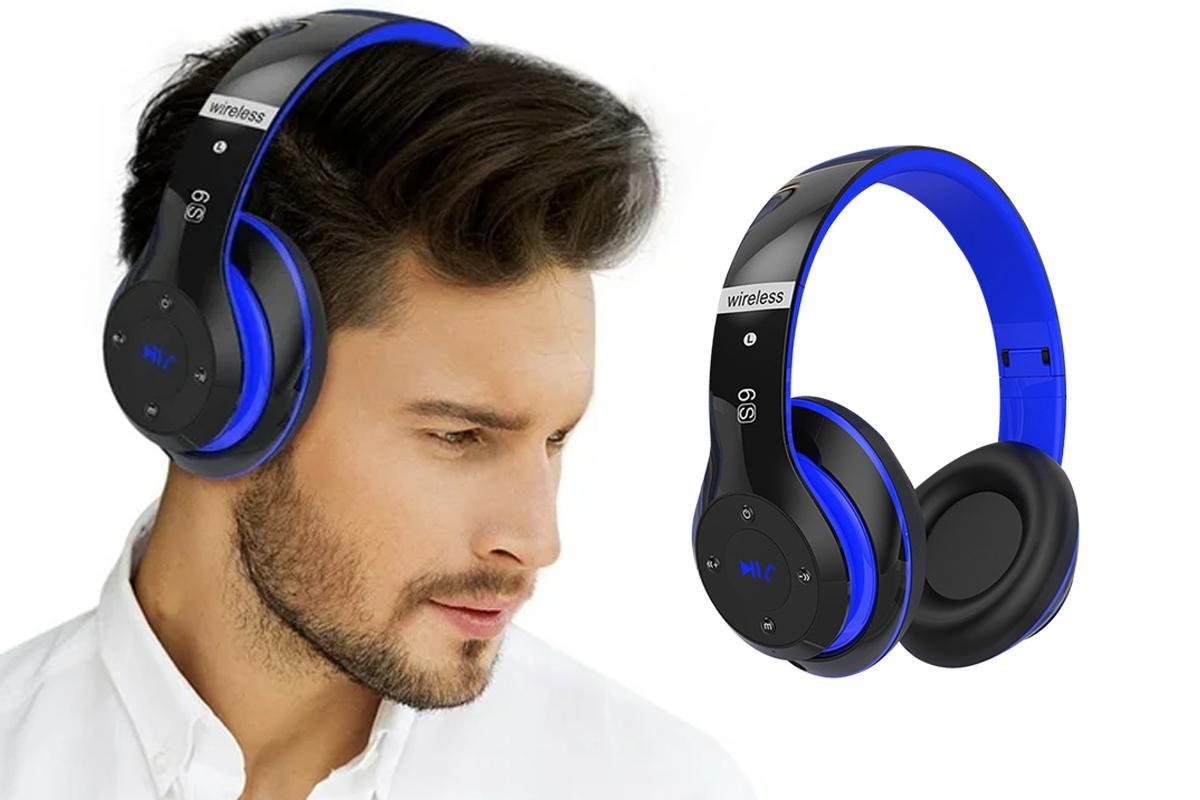 Bluetooth Headphones Over Ear HiFi Stereo Sound Wireless Headphones for Travel Work Cellphone-Blue Kemu |Fashion Home Kitchen Beauty