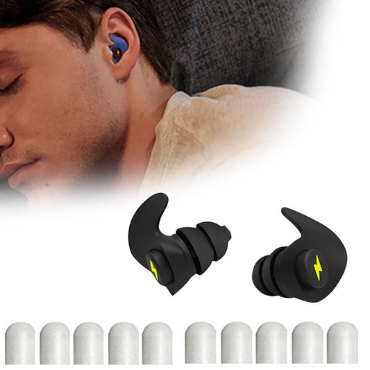 Ear Plugs for Sleeping Noise Silicone Earplugs Sound Reduction Reusable Earplugs with 5 Pairs Replacements -Black Kemu |Fashion Home Kitchen Beauty