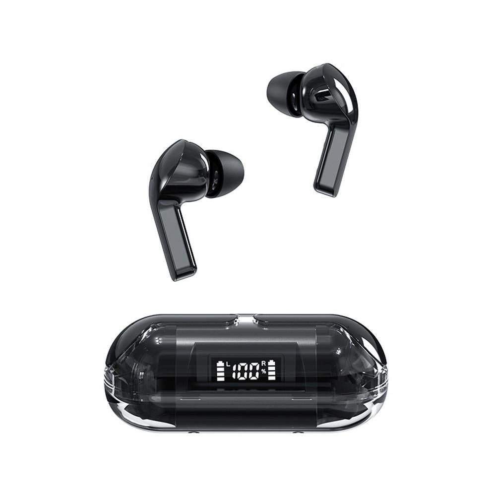 True Wireless Bluetooth Earphones In-ear Transparent Case LED Display Hearing Aid Mini Headphones Earbuds -Pink Kemu |Fashion Home Kitchen Beauty