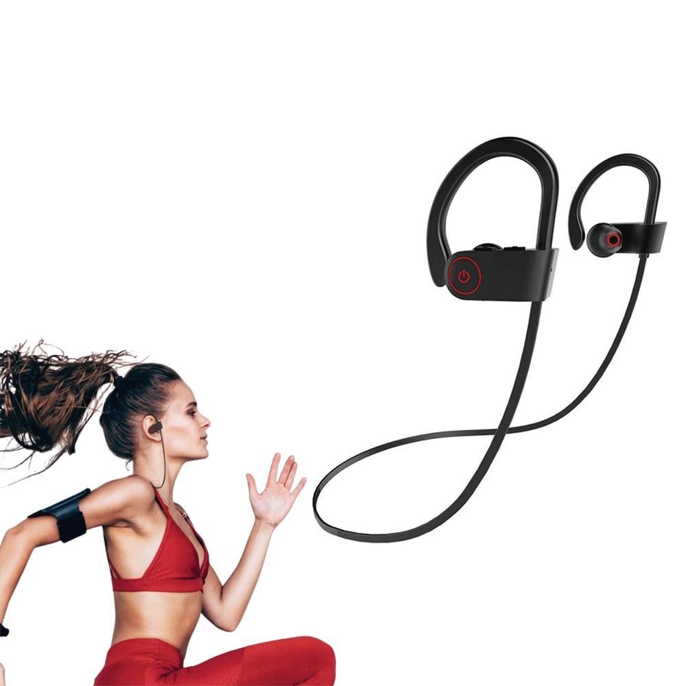 Wireless Headphones Wireless Earbuds Bluetooth 5.0 Wireless Headphones Running Sports Ear Hanging Headphones -Black - Kemu |Fashion Home Kitchen Beauty