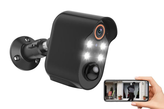 Wireless Security Camera with AI Motion Detection Real Time Notifications Waterproof -Black