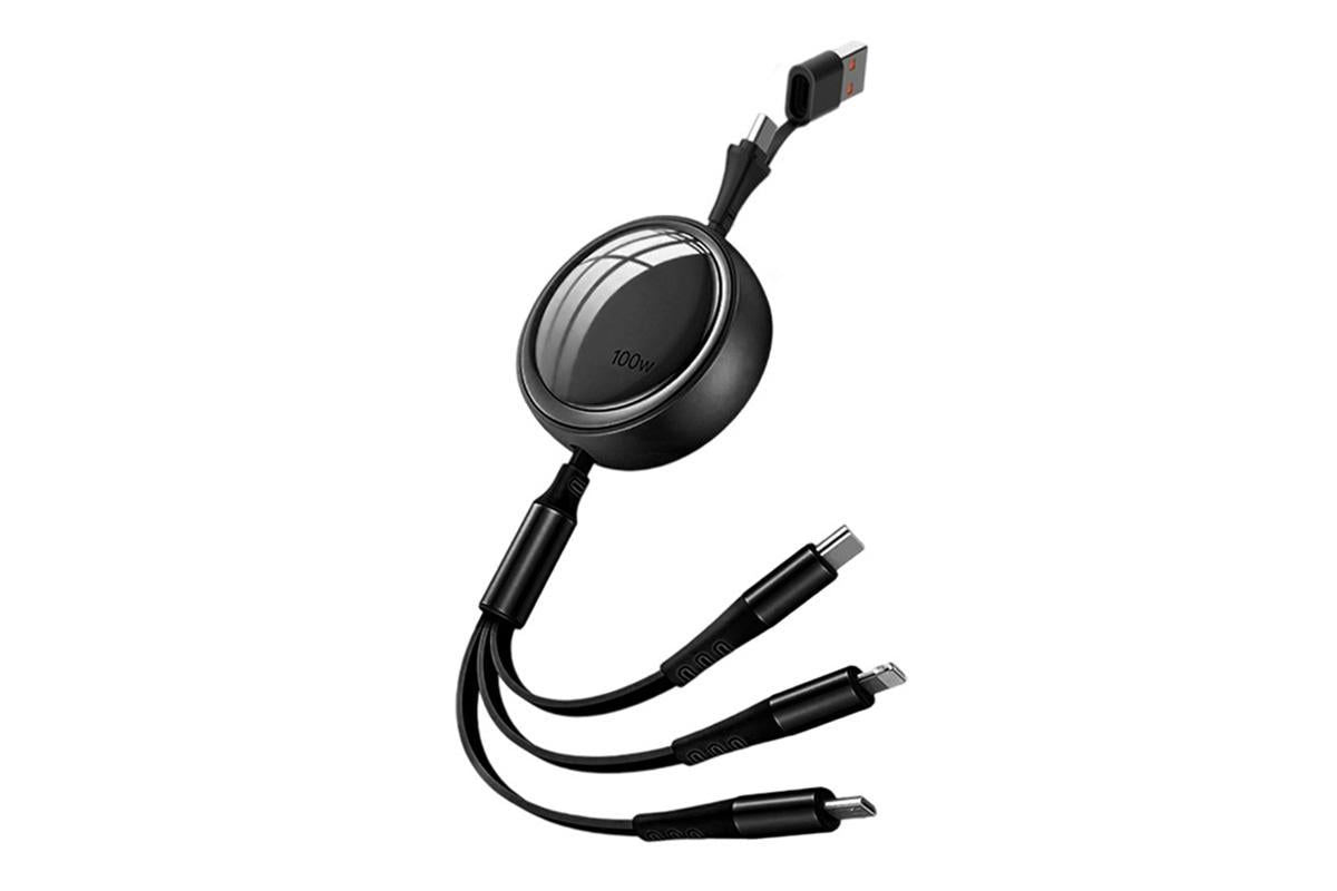 3 In 2 Retractable Multi Charging Cable Retracted USB C Cell Phone Charger Kemu |Fashion Home Kitchen Beauty