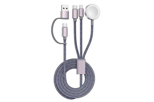 3 in 2 Type C Cable Multi Charging Cable Cord for Apple Watch and iPhone 16 15 14