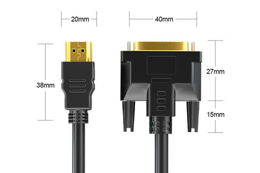 HDMI to DVI-D 24+1 Pin Digital Cable Lead for HDTV PS3 PS4 Switch 360 TV