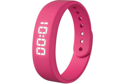 Digital Sports Watch Pedometer Vibrating Alarm Wristband - Pink Kemu |Fashion Home Kitchen Beauty