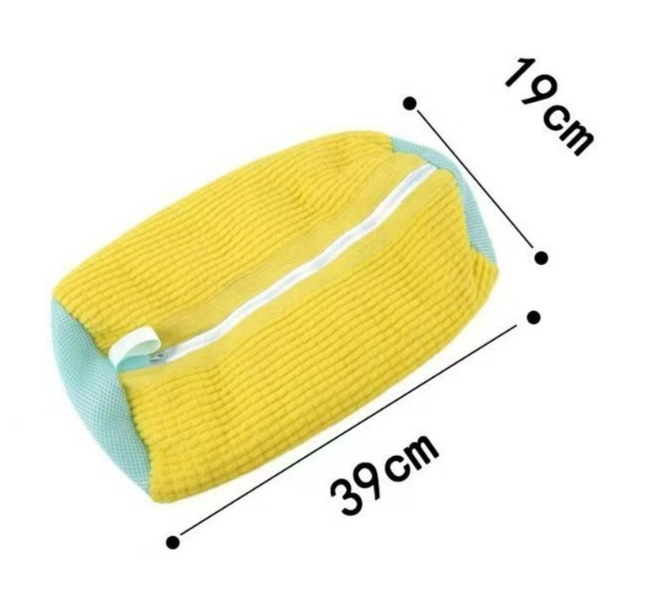 2-Pack Washing Machine Shoe Wash Bags, Thick Chenille Lining Anti-Deformation Shoe Laundry Bags with Durable Zippers for Sneakers and Canvas Shoes - Yellow Kemu |Fashion Home Kitchen Beauty