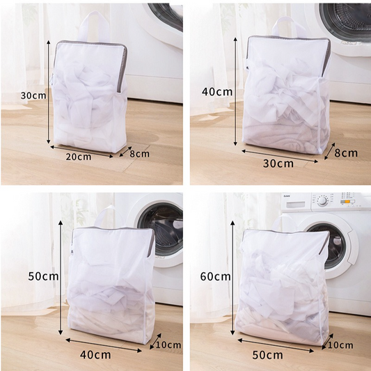 Fine Mesh Laundry Bag Set, 4 Pieces Anti-Snag Washing Bags with Zipper and Handle, for Delicate Clothes, Bras, Household Laundry Kemu |Fashion Home Kitchen Beauty