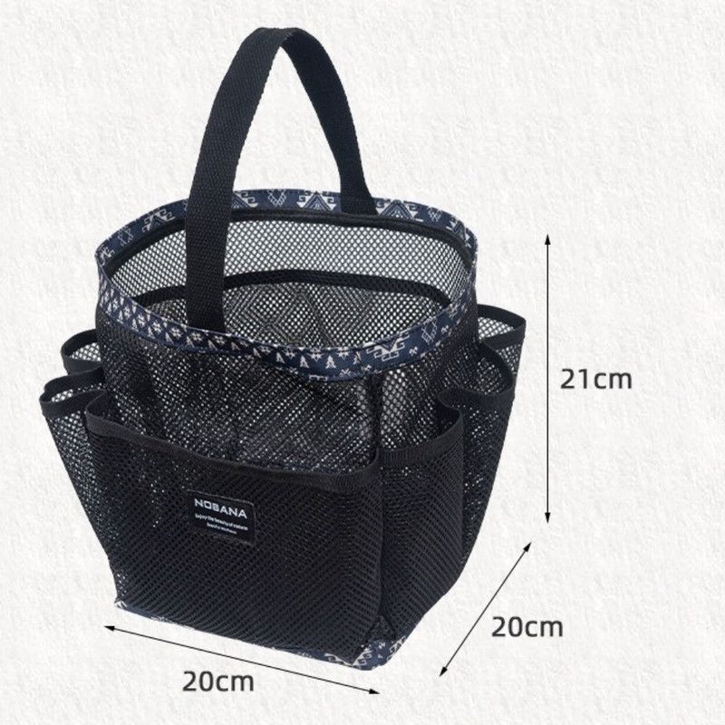 Multi-Pocket Mesh Shower Caddy Tote, Portable Waterproof Bottom Bath Organizer Bag for Travel Swimming Bathroom Kemu |Fashion Home Kitchen Beauty