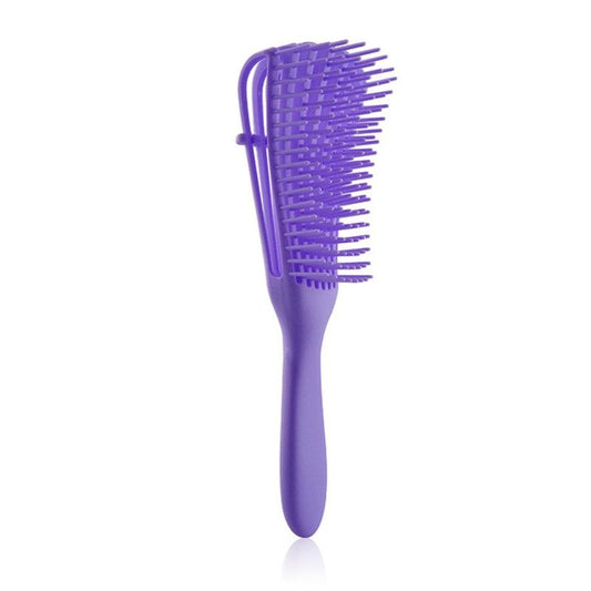 Adjustable 8-Claw Detangler Hair Brush, Hollow Curved Vent Brush for Wet and Dry Hair Styling and Massage - Purple Kemu |Fashion Home Kitchen Beauty