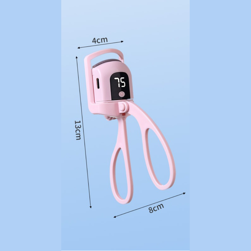 Digital 3-Temperature Heated Eyelash Curler, USB-Rechargeable, Portable, Long-Lasting Lash Curling Tool—White Kemu |Fashion Home Kitchen Beauty