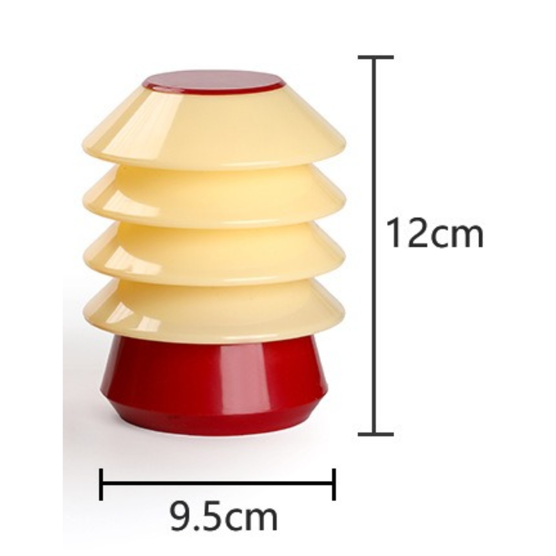4-Layer Stacked Christmas Tree Night Light, Battery Powered Warm LED Lamp Bedroom Decor Christmas Gift Table Ornament Kemu |Fashion Home Kitchen Beauty