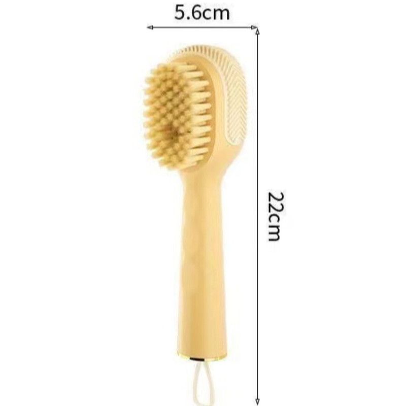 Refillable Liquid Shoe Brush, Soft-Bristle Press-Discharge Laundry Brush for Cleaning Shoes and Clothes—Yellow Kemu |Fashion Home Kitchen Beauty