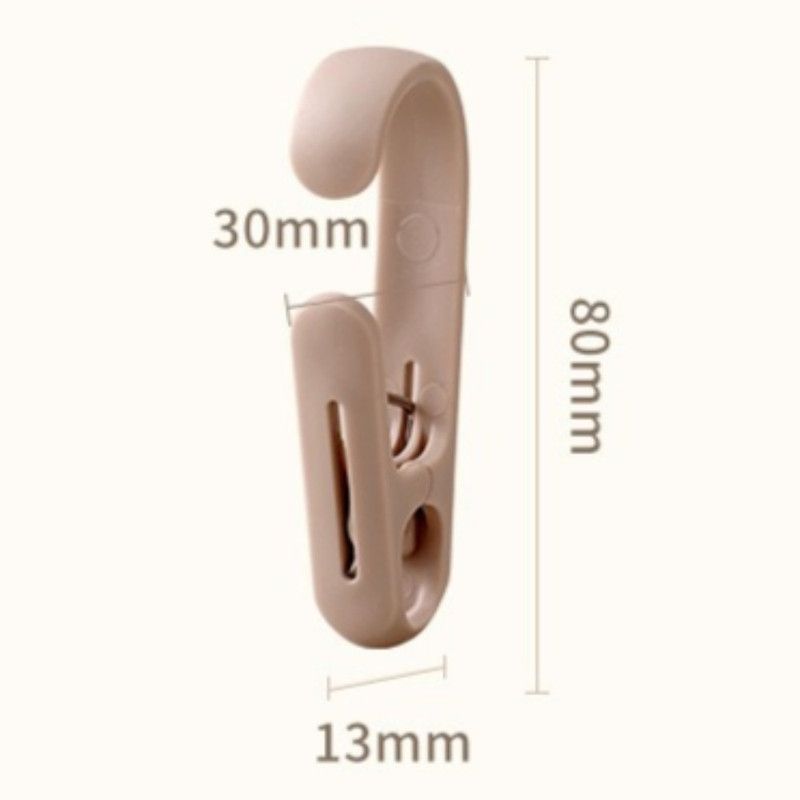 10-Pack Multi-Functional Hook Clips, Stackable Long-Tail Clips for Closets, for Kitchen and Bathroom—White Kemu |Fashion Home Kitchen Beauty