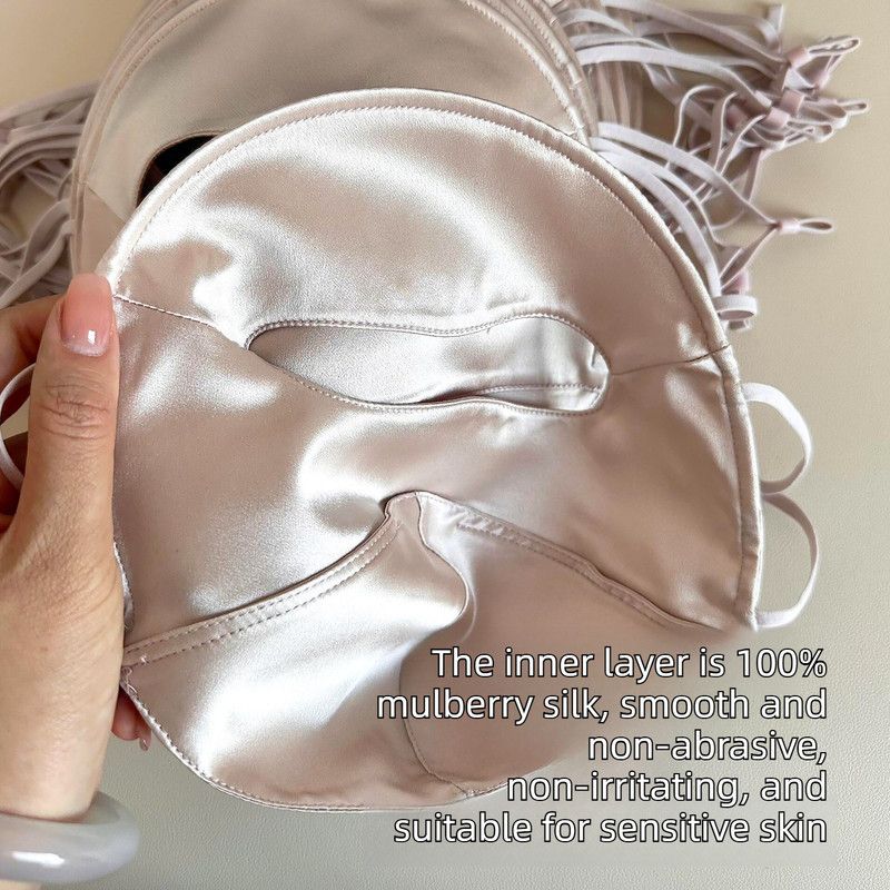 Mulberry Silk Sun Protection Face Mask – UV Blocking Breathable Dust Mask for Outdoor Cycling (Short Style, Black)