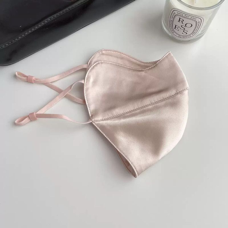 Pure Mulberry Silk Face Mask – Breathable UV Protection Reusable Mask for Daily Wear (Pink) Kemu |Fashion Home Kitchen Beauty