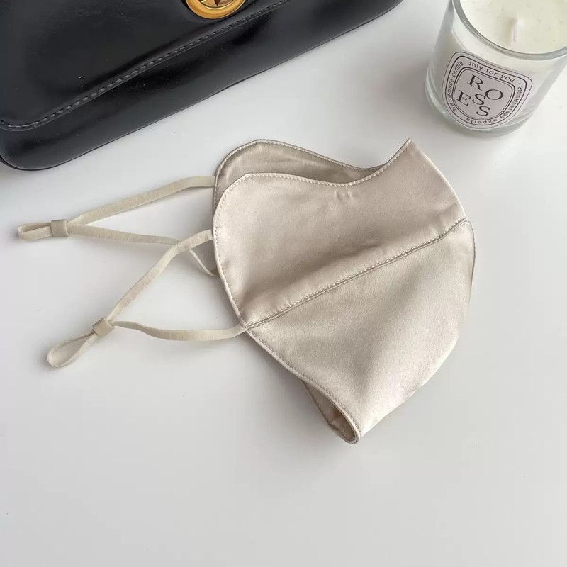 Pure Mulberry Silk Face Mask – Breathable UV Protection Reusable Mask for Daily Wear (Gold) Kemu |Fashion Home Kitchen Beauty