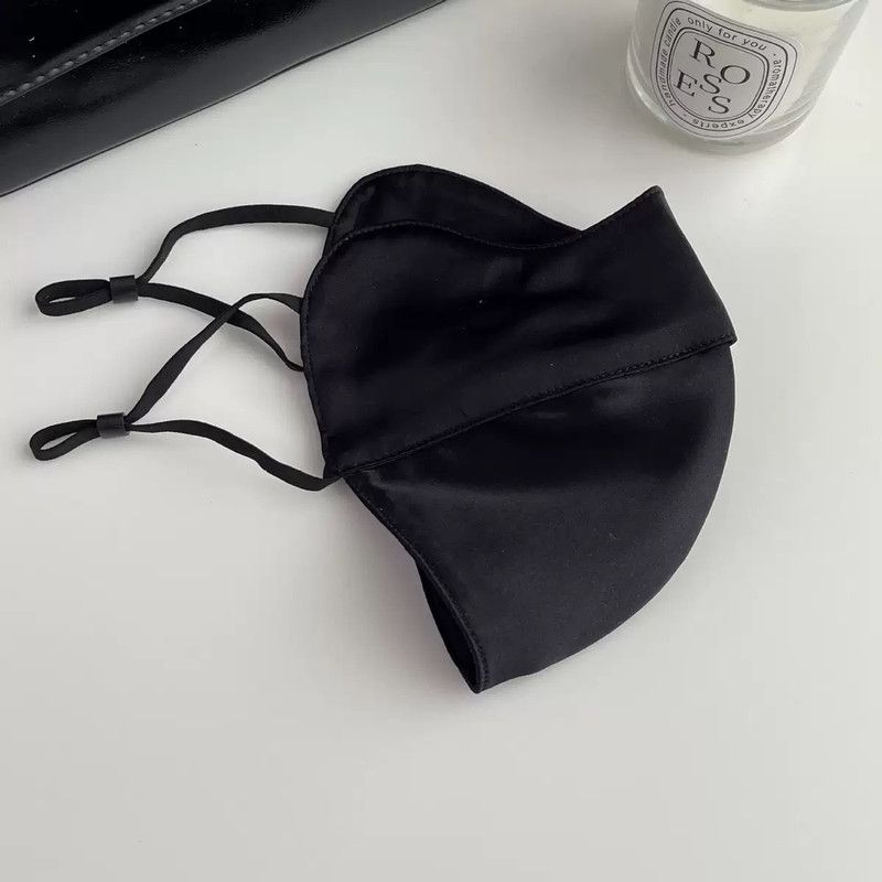 Pure Mulberry Silk Face Mask – Breathable UV Protection Reusable Mask for Daily Wear (Black) Kemu |Fashion Home Kitchen Beauty