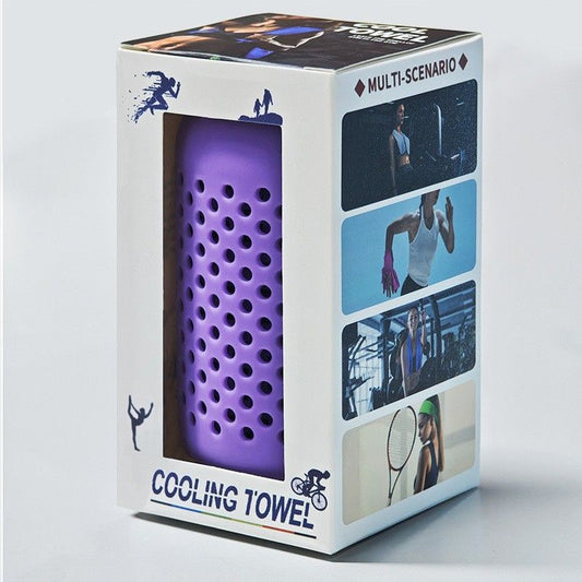 Sports Towel Silicone Fitness Towel Set – Quick-Dry Gym Towel – Purple, 30×90cm