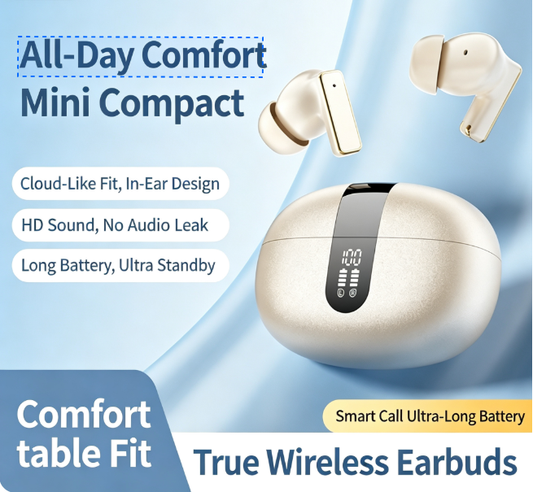 Y8 Bluetooth 6.0 Wireless Heavy Bass Earbuds ENC Noise Cancelling In Ear Headphones,Cream Kemu |Fashion Home Kitchen Beauty