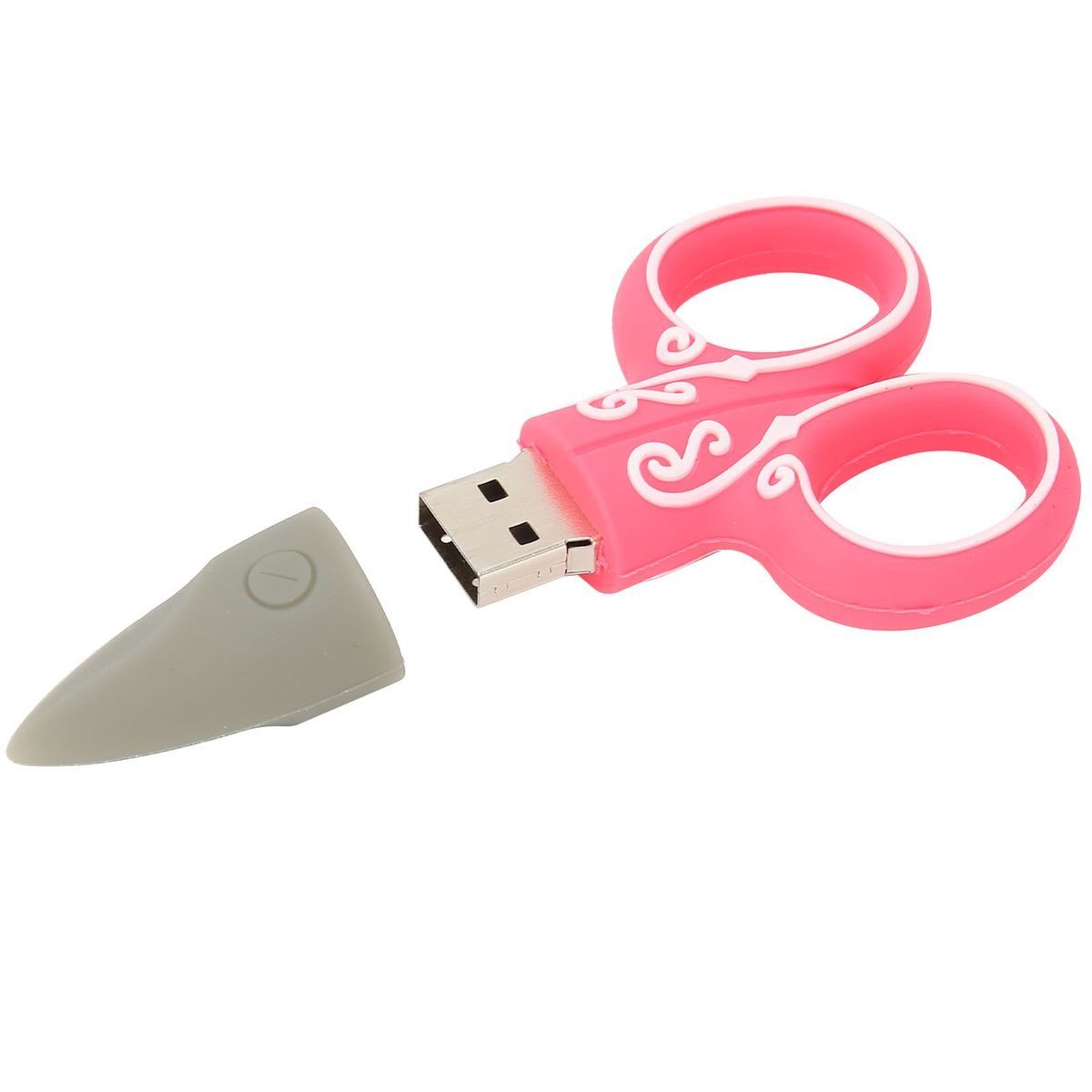Cartoon U Disk Red Scissors Shears Tailor Model Bulk Storage Flash Drive Kemu |Fashion Home Kitchen Beauty