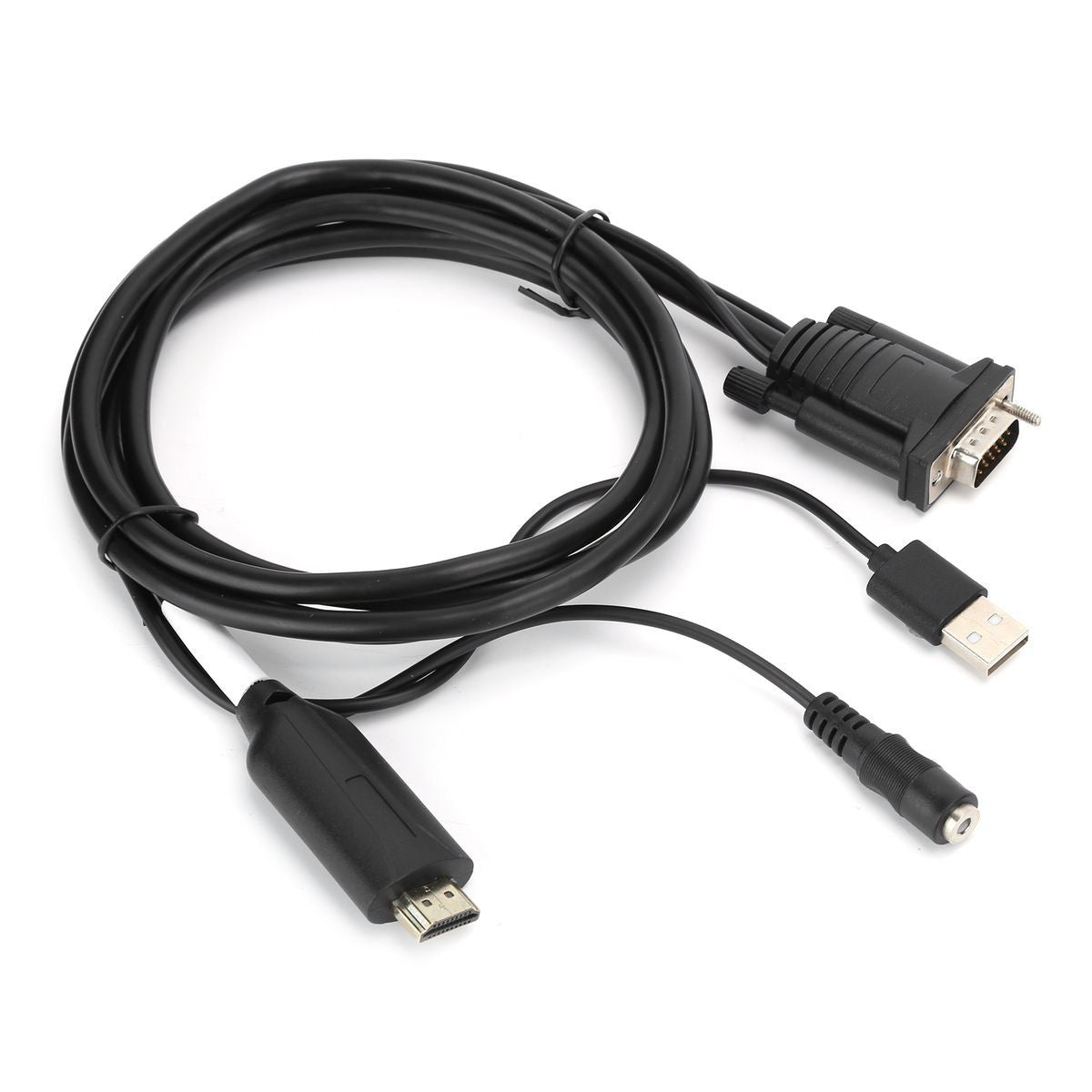 HDMI to VGA Adapter Adapter Digital to Analog Transformer with 1.8m USB Kemu |Fashion Home Kitchen Beauty