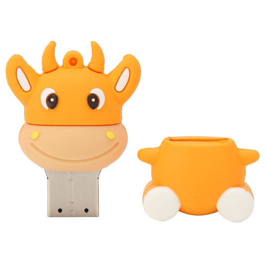 U Disk 3D Cartoon Calf Model Orange USB Storage for Windows Kemu |Fashion Home Kitchen Beauty