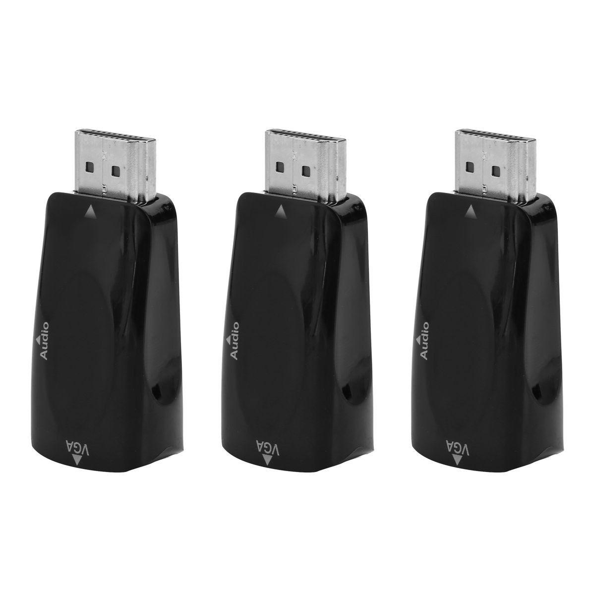 3 Sets HDMI Male to VGA Female Adapter 1080P Video Adapter with Audio Outpu Kemu |Fashion Home Kitchen Beauty