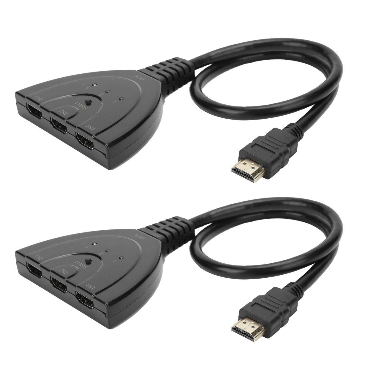 2Pcs HDMI Splitter 3 Port 4Kx2K MultiFunctional Hub Box Switcher for LCD HD Kemu |Fashion Home Kitchen Beauty