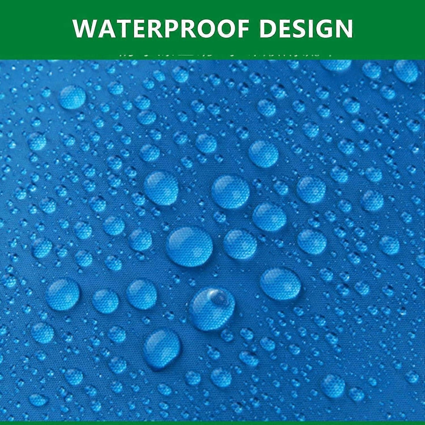 Camping Ground Sheet Waterproof Silver Coated Sunlight Resistant Quick Dry Outdoor Mat - Green 230*140cm