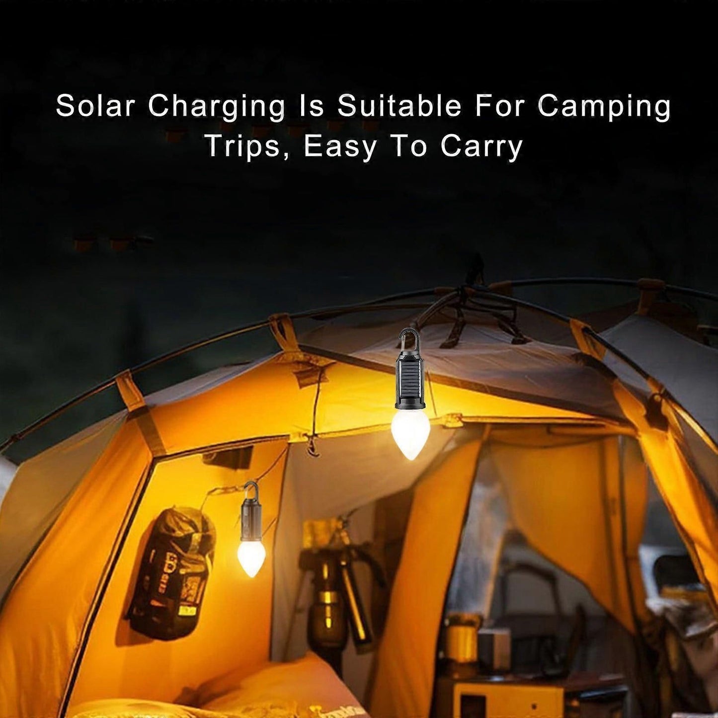 Hanging Light Usb Rechargeable Led Camping Lantern Outdoor Tent Lights for Camping Bulbs With Clip Hook Camping Flash Black-A Kemu |Fashion Home Kitchen Beauty