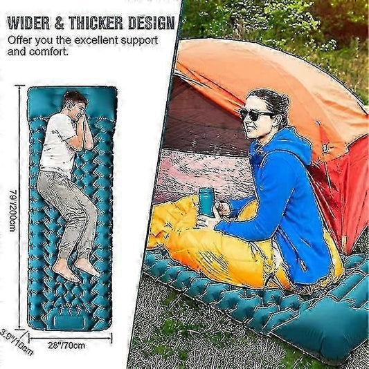 Camping Sleeping Self-inflating Mattress: Thickened Lightweight Single Camping Inflatable Bed And Attachable Double Camping Mat And Compact Inflatable Kemu |Fashion Home Kitchen Beauty