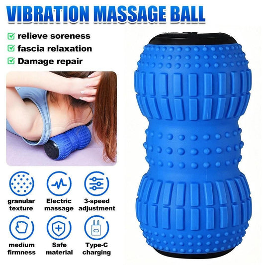Rechargeable Electric Massage Roller Vibrating Silicone Yoga Ball Muscle Relief Kemu |Fashion Home Kitchen Beauty
