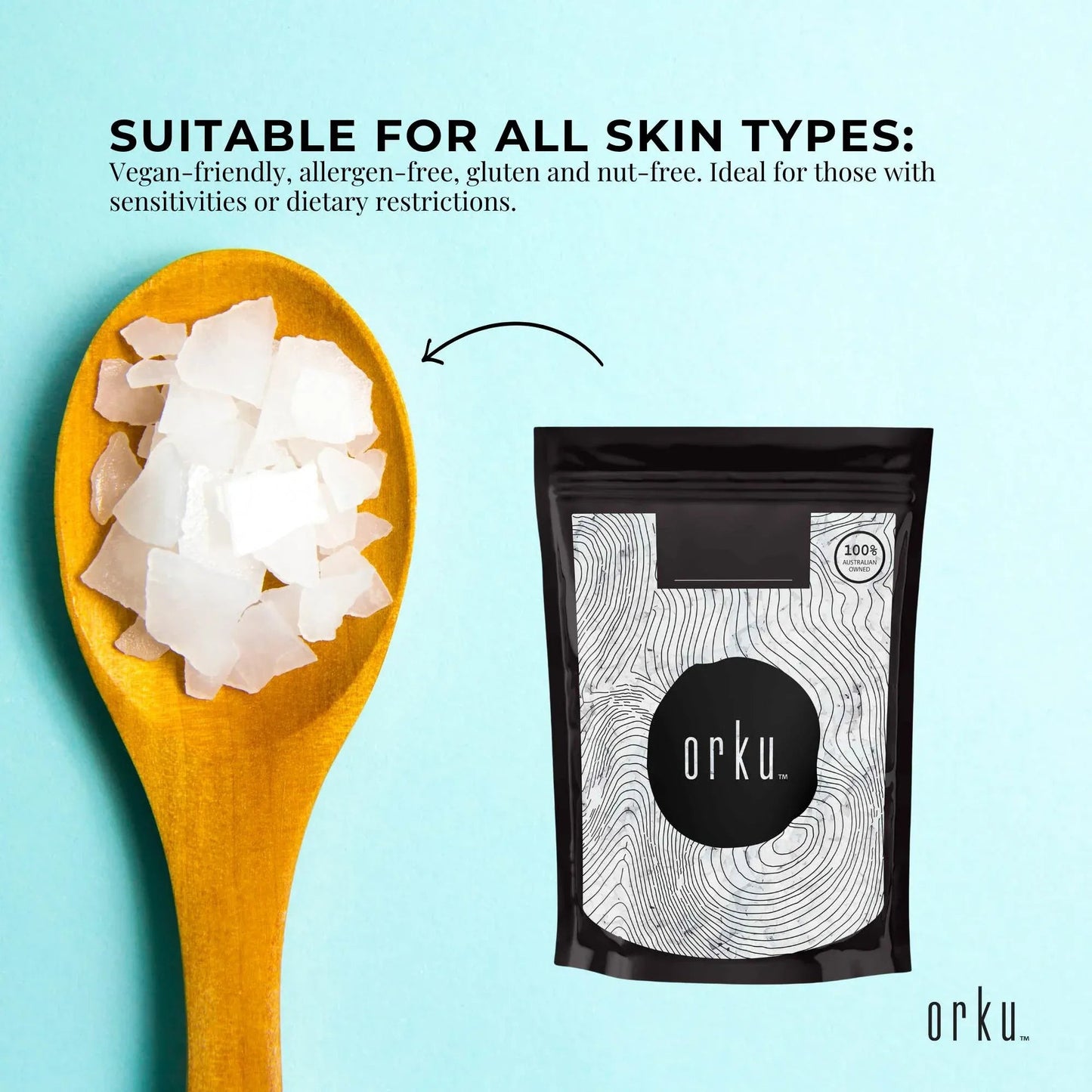 Orku 100g Magnesium Chloride Flakes Hexahydrate - FCC USP Spec Bath Salts Kemu |Fashion Home Kitchen Beauty