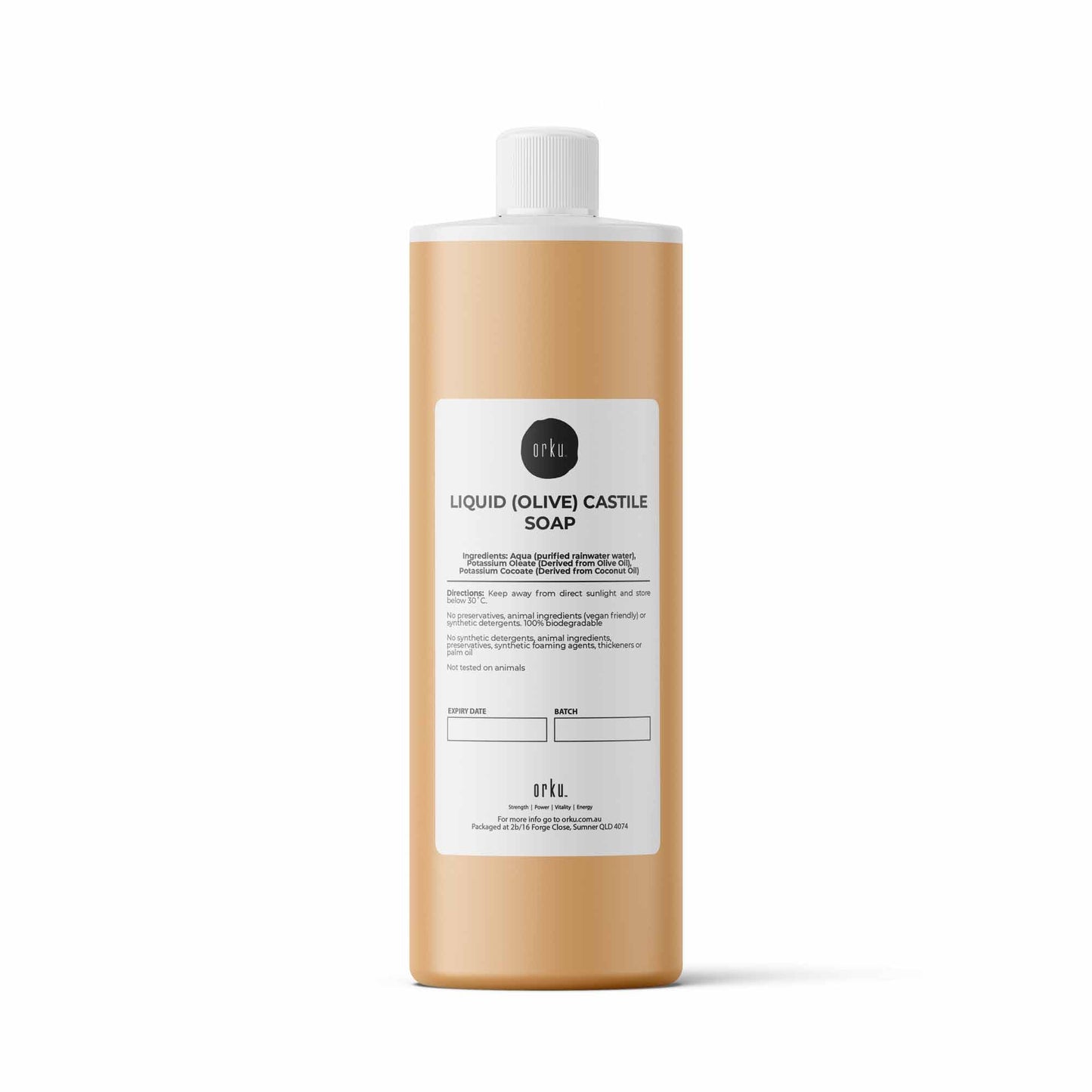 Orku 250ml Liquid Castile Soap - Pure Unscented Natural Olive Oil Base Concentrate Kemu |Fashion Home Kitchen Beauty