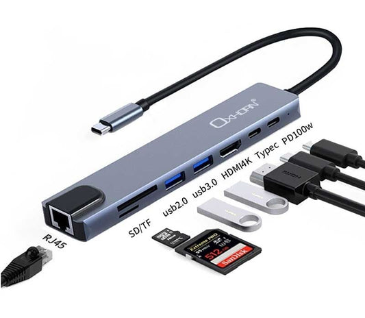 OXHORN AD-U31-801 USB C to HDTV Adapter (8-in-1) Kemu |Fashion Home Kitchen Beauty