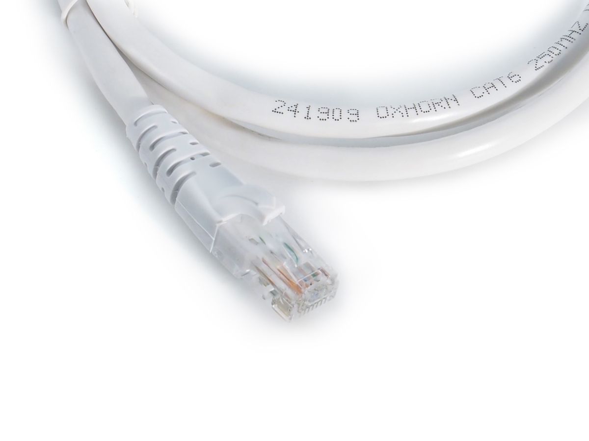 OXHORN CB-CAT6-W001 Network Cable Cat6 1m White Kemu |Fashion Home Kitchen Beauty