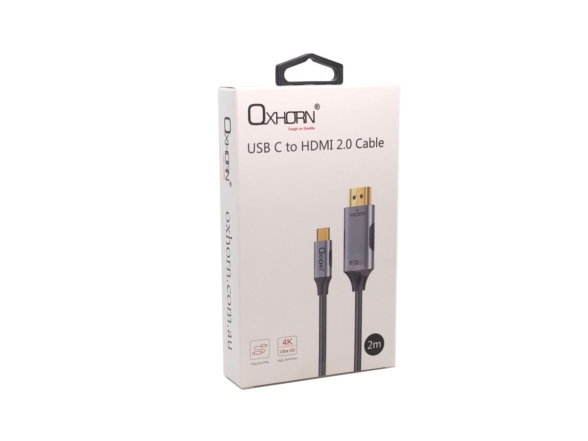 OXHORN CB-CH-402 USB C to HDMI 2.0 Cable 2m Kemu |Fashion Home Kitchen Beauty