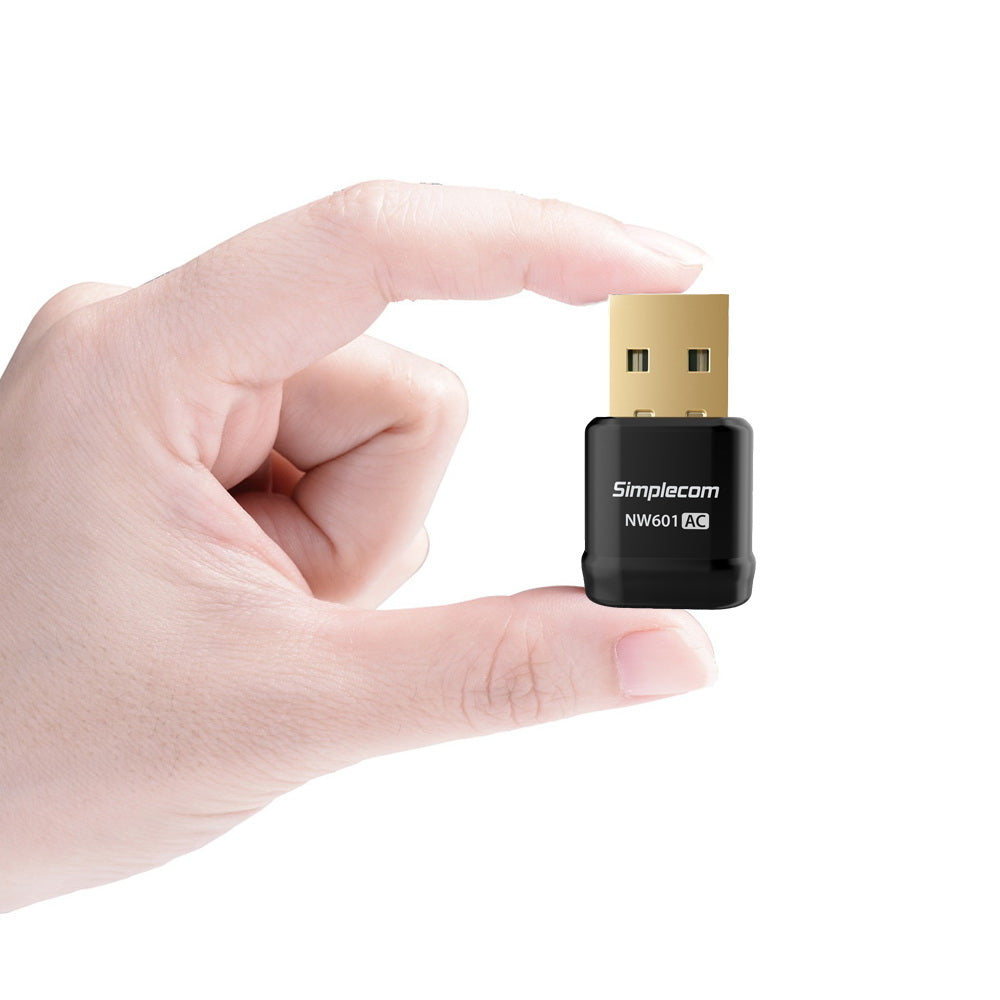 Simplecom NW601 AC600 Mini WiFi Dual Band Wireless USB Adapter Kemu |Fashion Home Kitchen Beauty