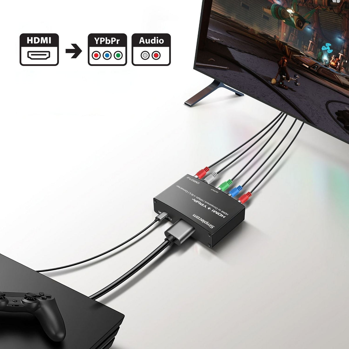 Simplecom CM501v2 HDMI to Component Video (YPbPr) and Audio (L/R) Converter - Kemu |Fashion Home Kitchen Beauty