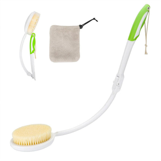 Back Bath Brush with Soft Bristles Curved Handle for Convenient Shower Scrubbing Kemu |Fashion Home Kitchen Beauty