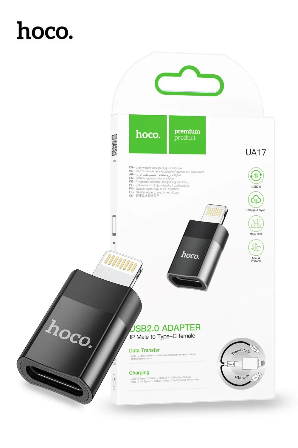 Hoco UA17 Lightning to USB-C OTG adapter Kemu |Fashion Home Kitchen Beauty