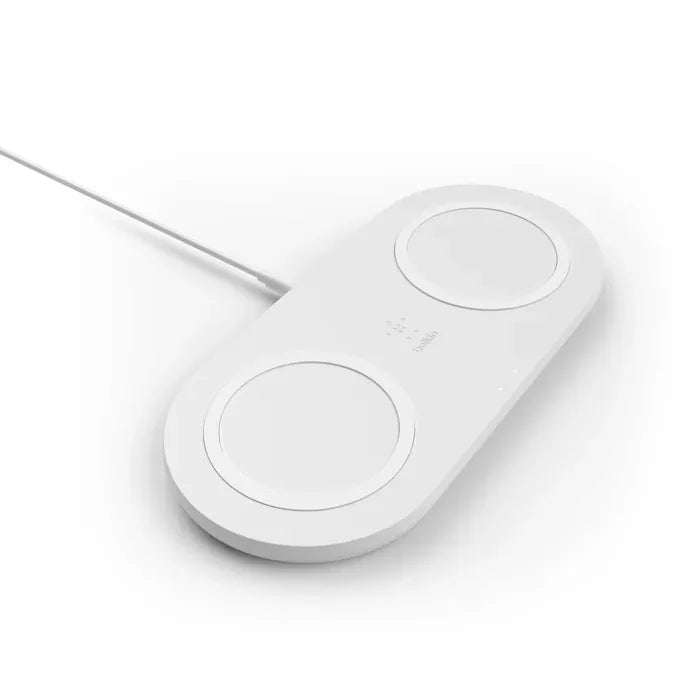 Belkin BoostCharge 10W Dual Wireless Charger 2x Pads - White (includes AC Charger) Kemu |Fashion Home Kitchen Beauty