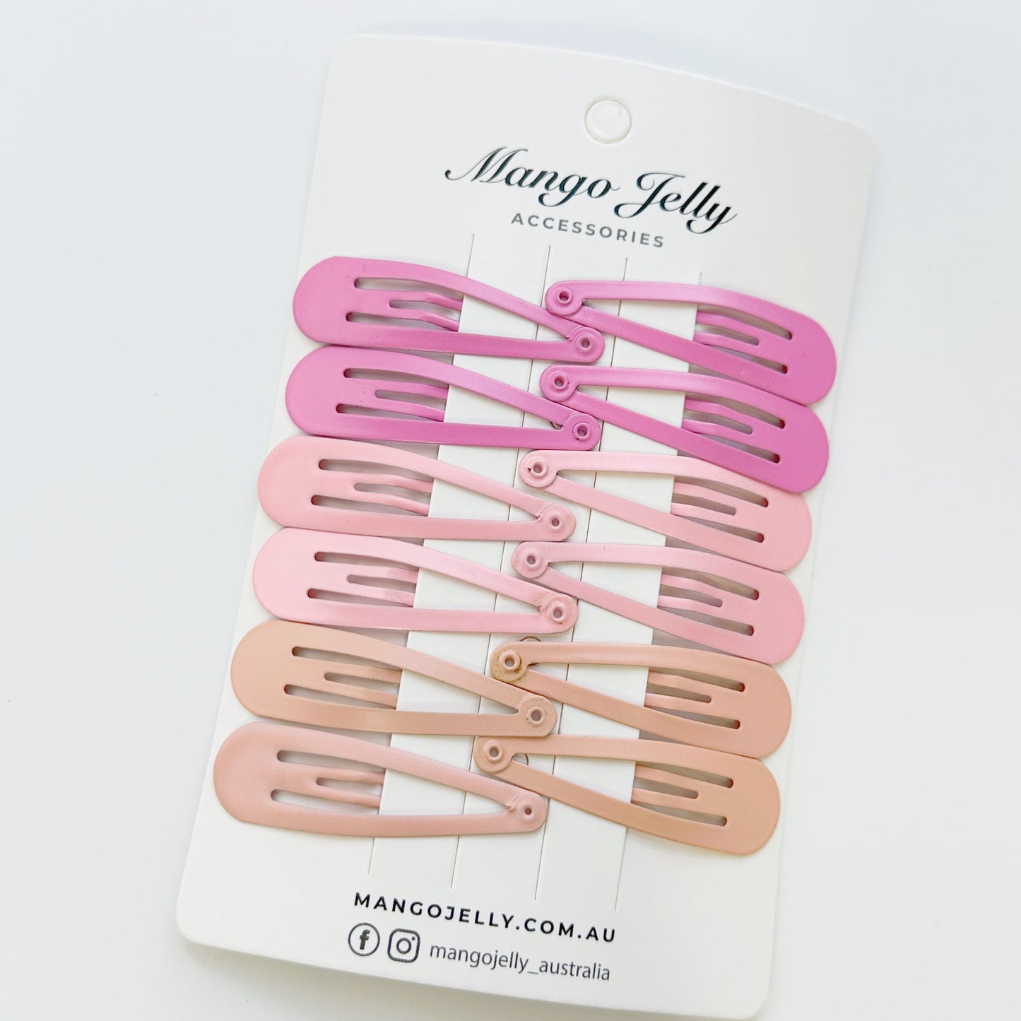 Essential Snap Hair clips - Pink - 12 Pieces Kemu |Fashion Home Kitchen Beauty