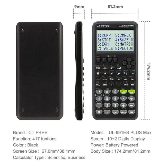 Advanced Scientific Calculator with 417 Functions & Large Natural Textbook Display(silver) Kemu |Fashion Home Kitchen Beauty