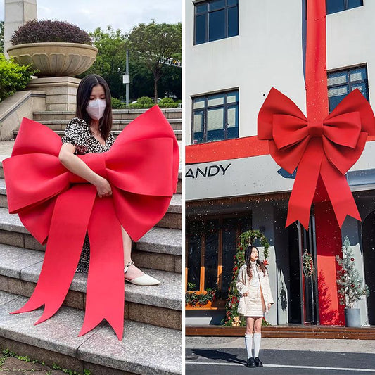 Red EVA Bow Decoration DIY Kit - 75cm x 100cm DIY Party & Event Backdrop Bow for Valentine's Day, Christmas, Birthday, Wedding, Shop Display Kemu |Fashion Home Kitchen Beauty